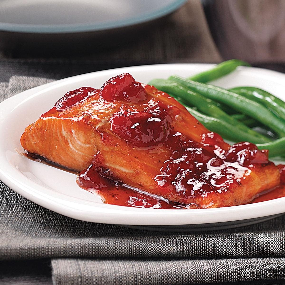 Baked Strawberry Salmon for Two