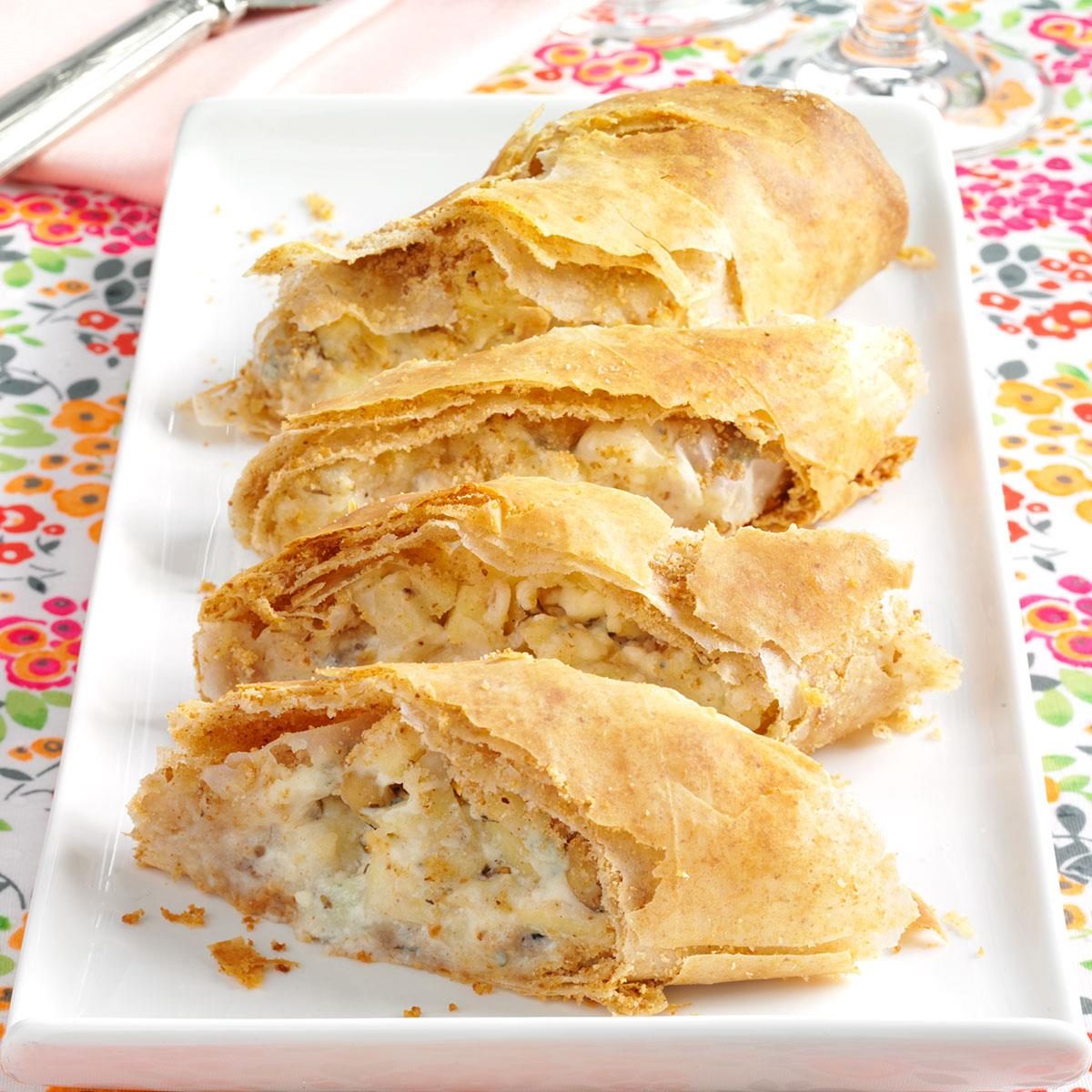 Blue Cheese-Apple Strudels