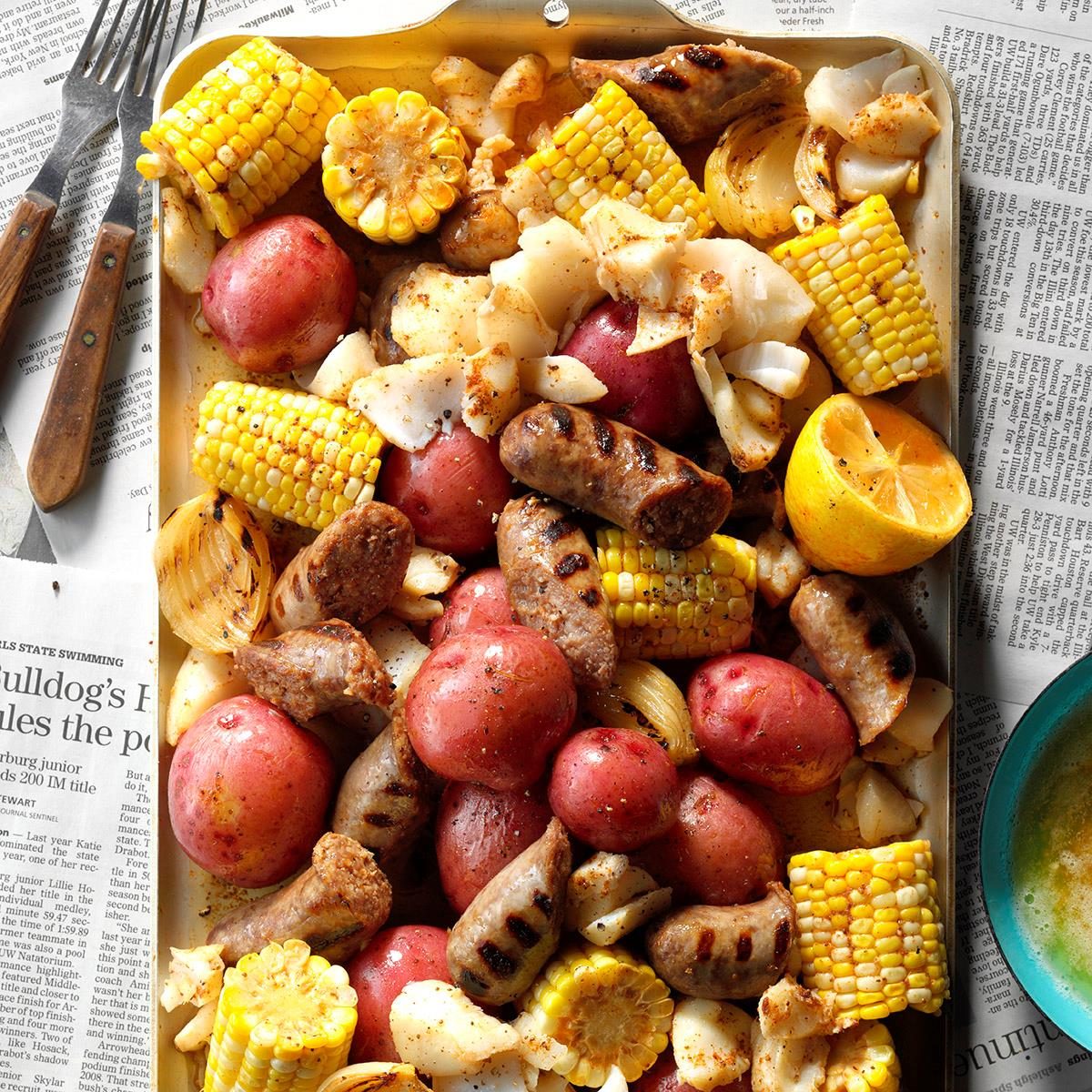 German Brat Seafood Boil