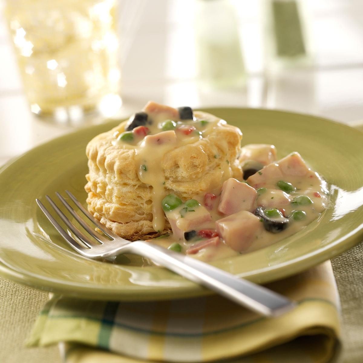 Ham a la King with Peas