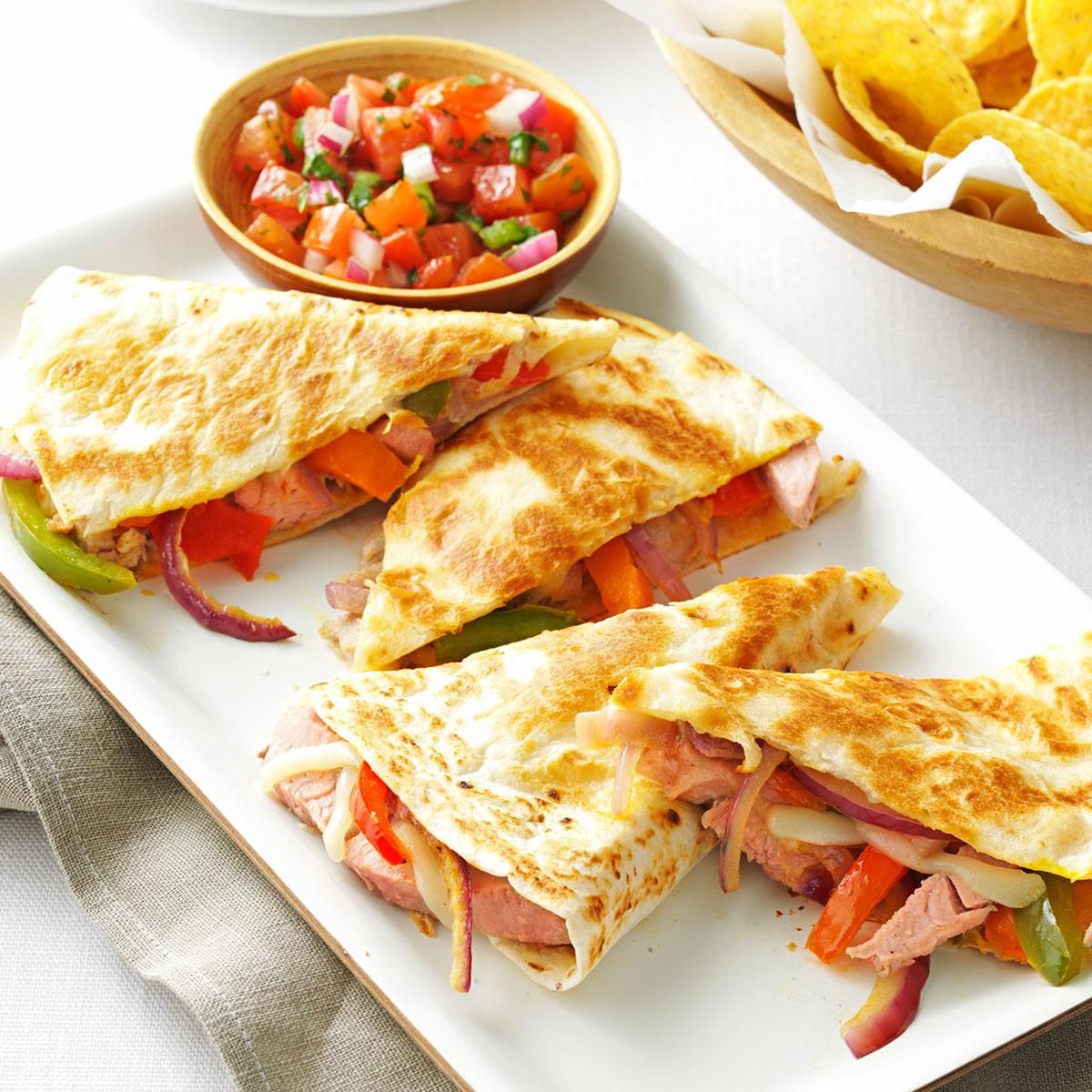Pork Quesadillas with Fresh Salsa