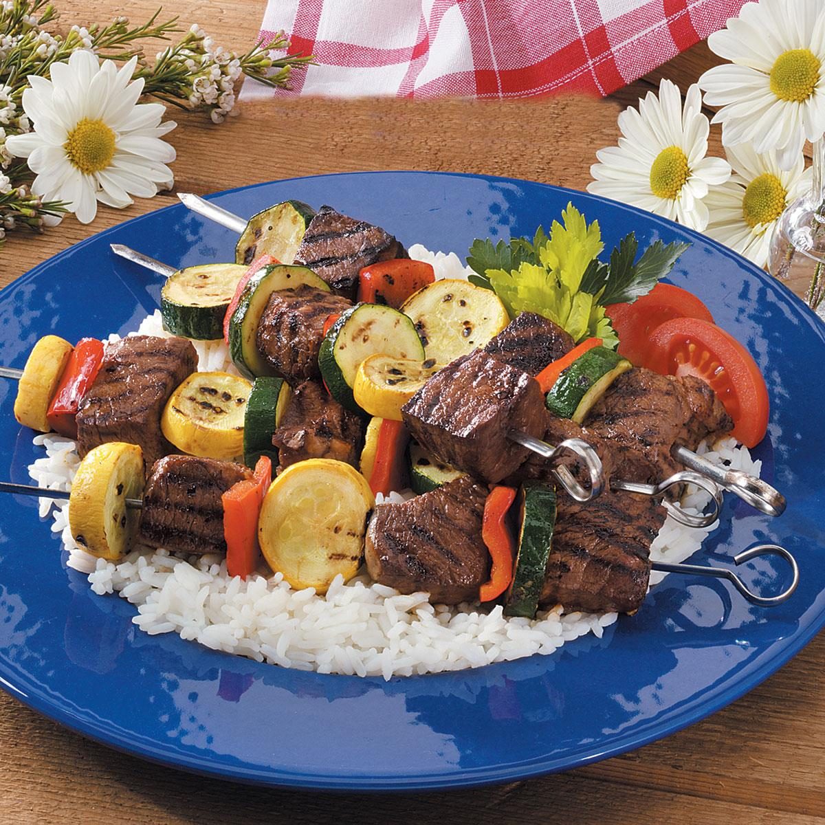 Sirloin Squash Shish Kabobs