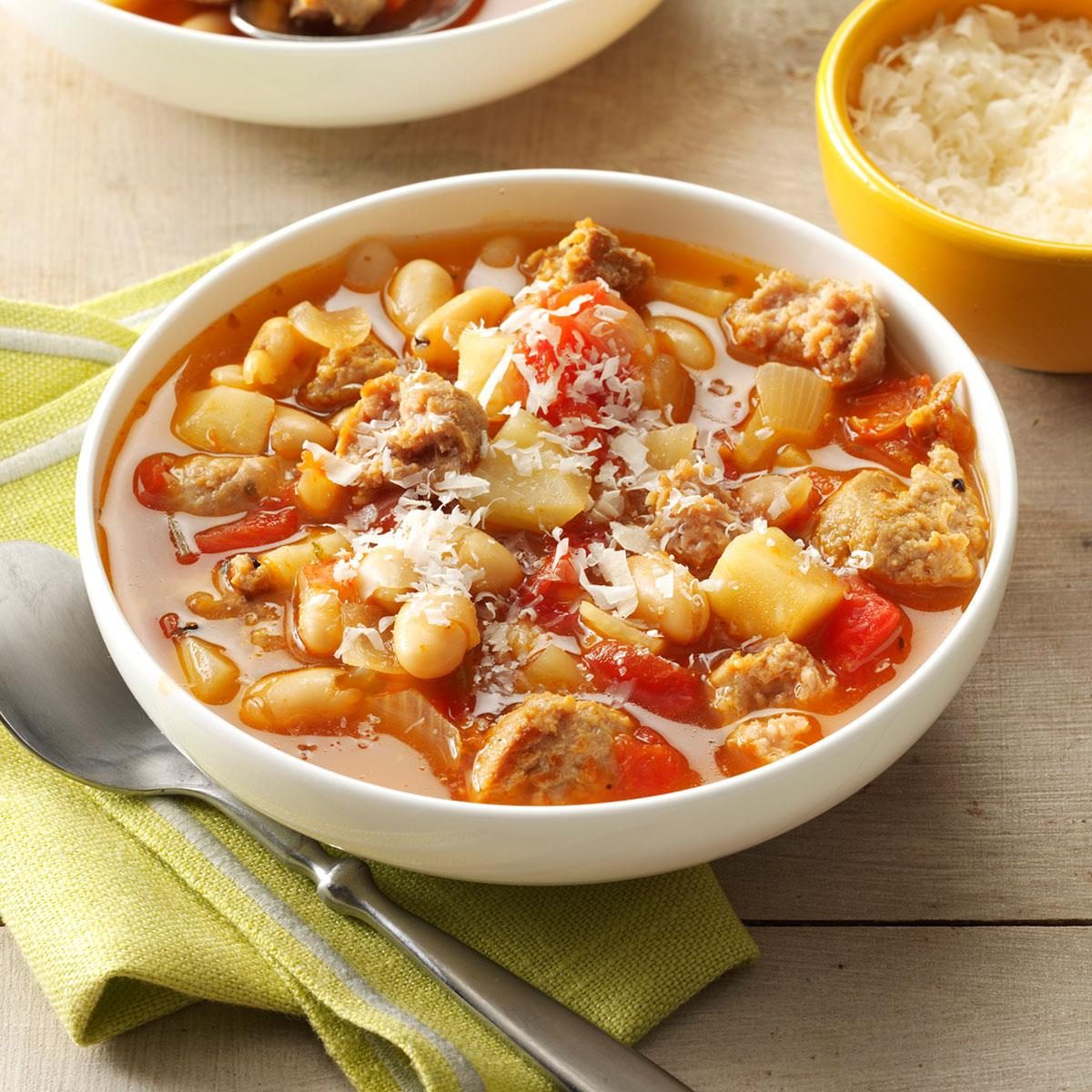 Turkey Sausage Bean Soup