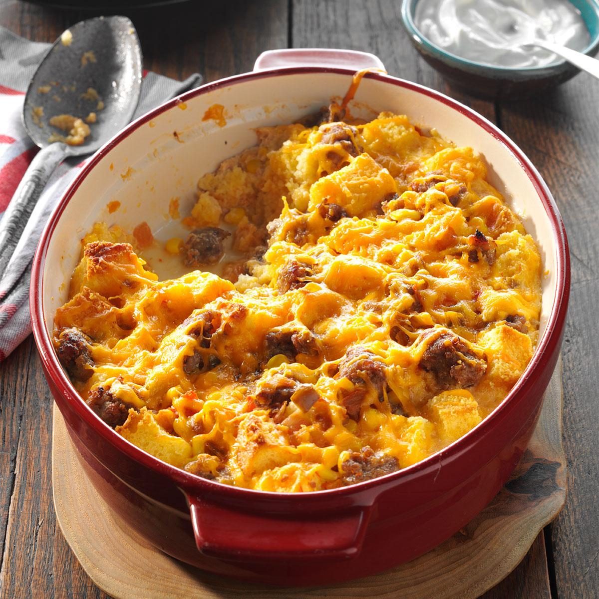 Fiesta Cornbread & Sausage Strata