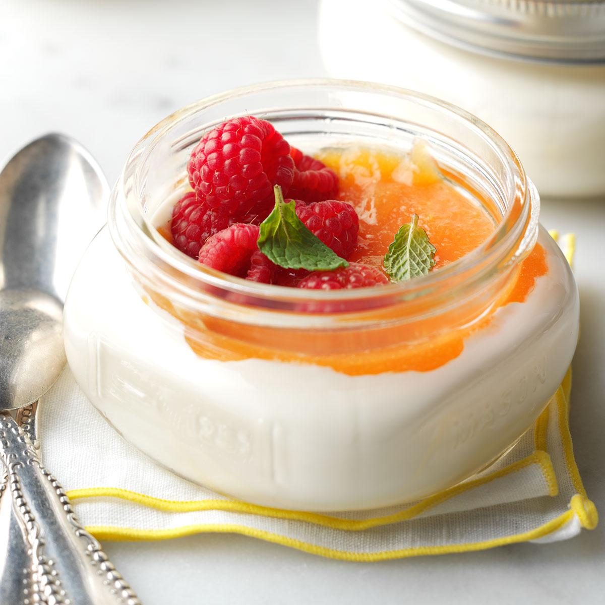 Panna Cotta with Papaya Coulis