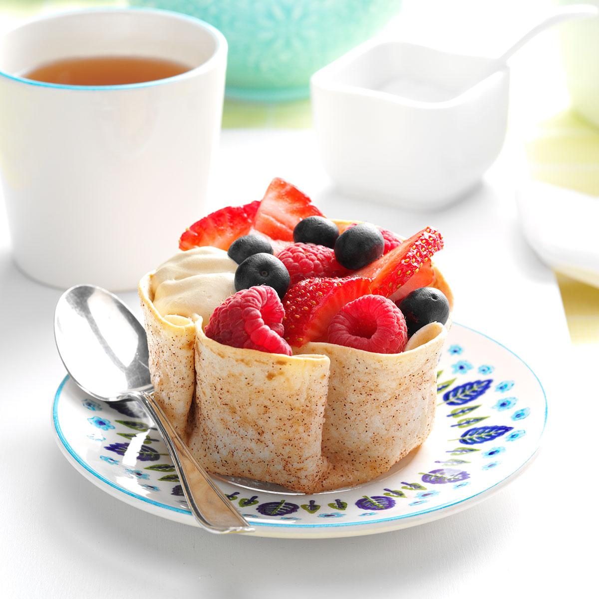 Coffee Cream Tortilla Cups