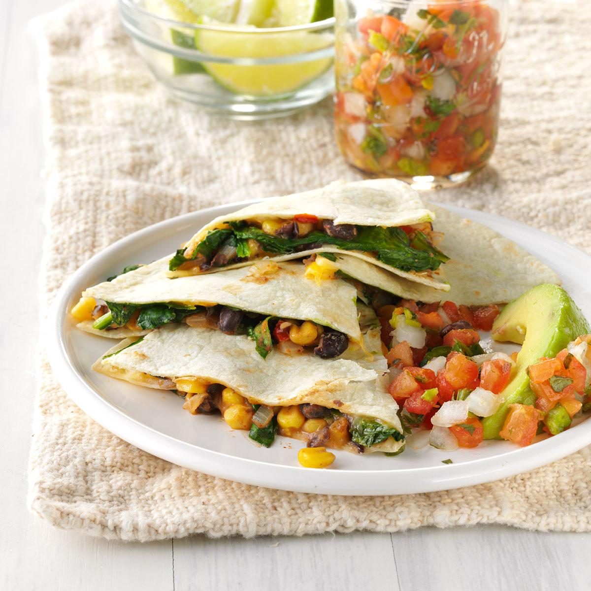 Black Bean ‘n’ Corn Quesadillas