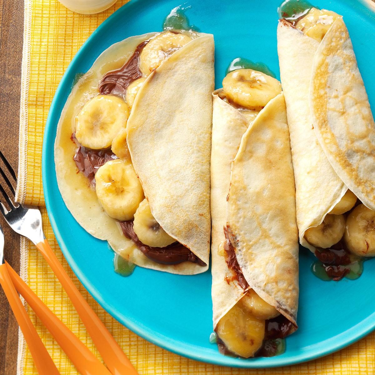 Chocolate-Hazelnut Banana Crepes