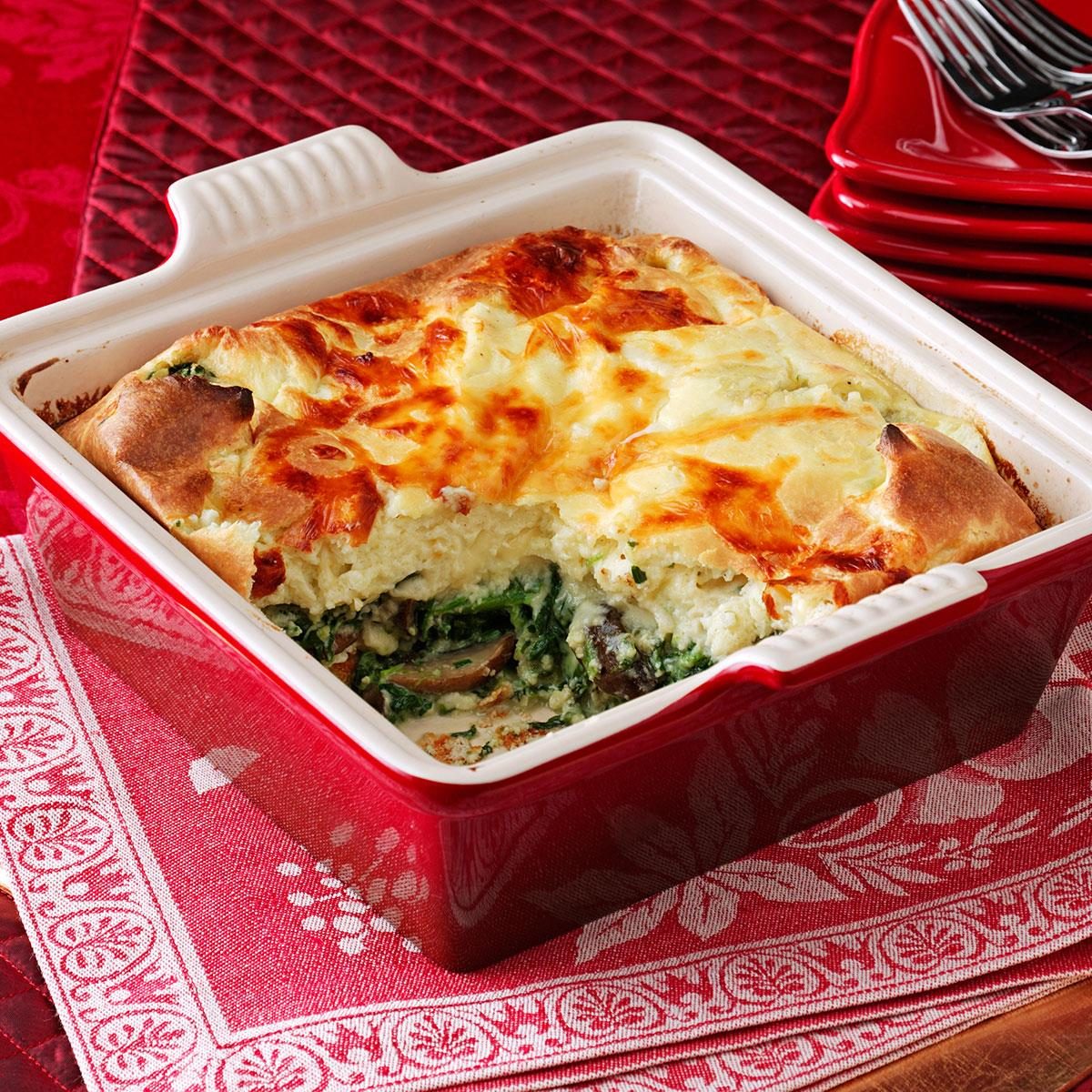 Mushroom-Spinach Bake