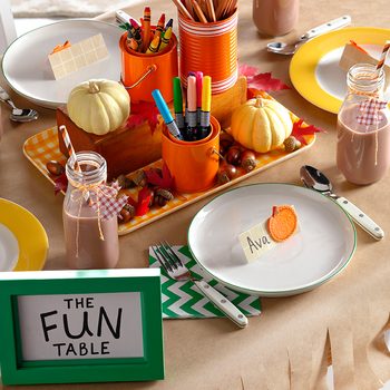 Kids table for Thanksgiving