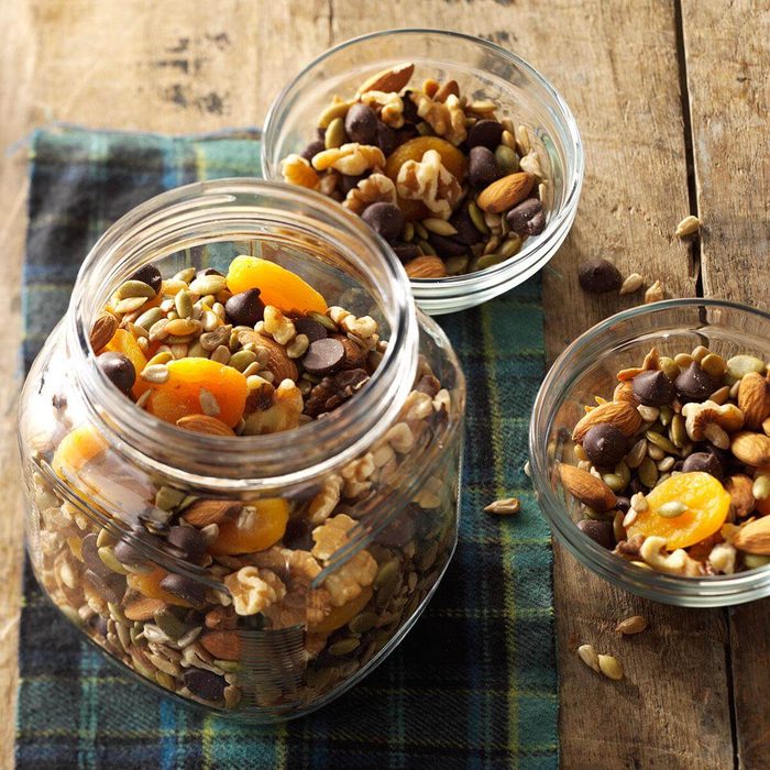 trail mix in jars