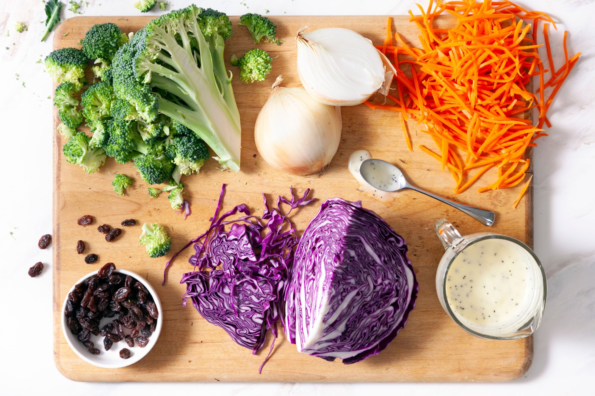 Broccoli Slaw ingredients