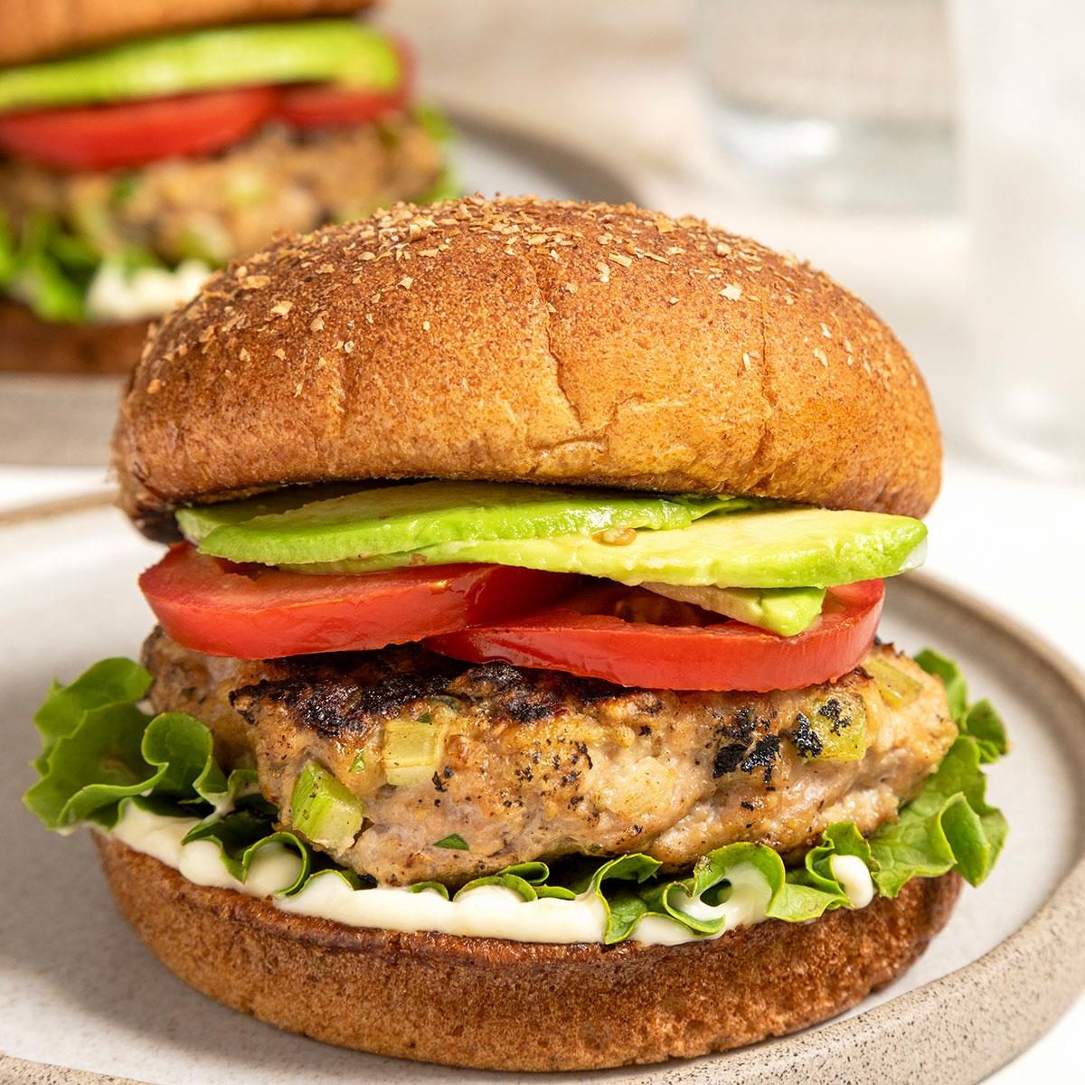 Grilled Ground Turkey Burgers