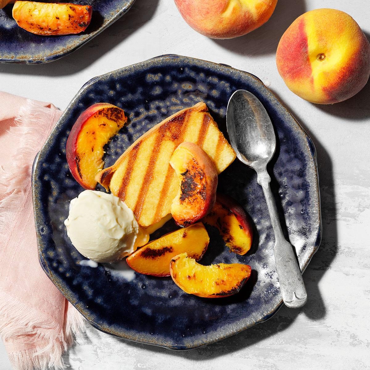 Grilled Peaches & Pound Cake