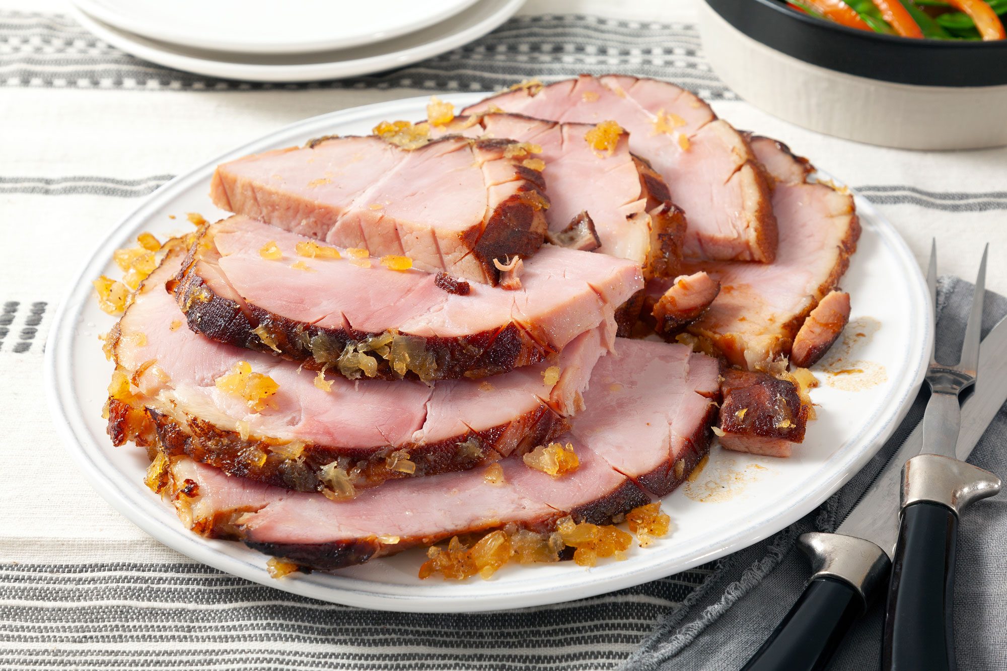 Glazed pineapple ham