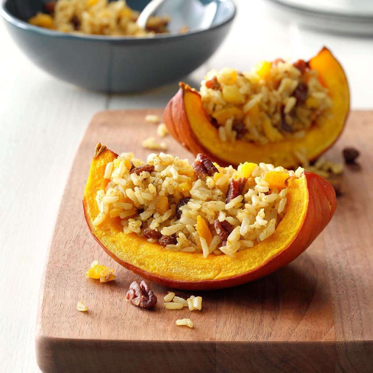 Scented Rice in a Baked Pumpkin