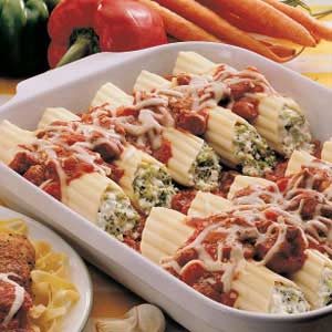 Sausage Broccoli Manicotti