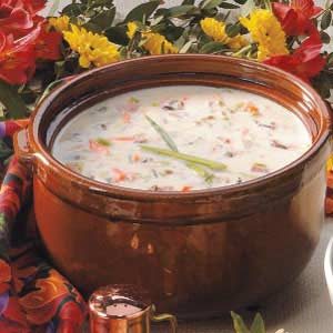 Creamy Wild Rice Soup with Ham