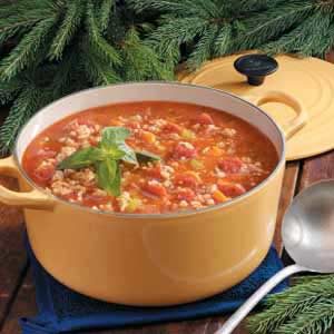 Turkey Barley Tomato Soup