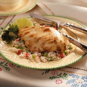 Chicken on Rainbow Rice