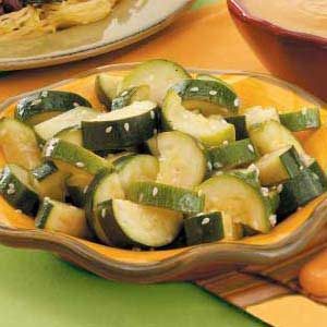Sesame Steamed Zucchini