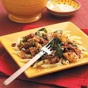 Pasta with Chorizo and Spinach