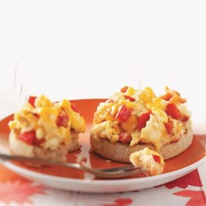 Roasted Pepper, Bacon & Egg Muffins