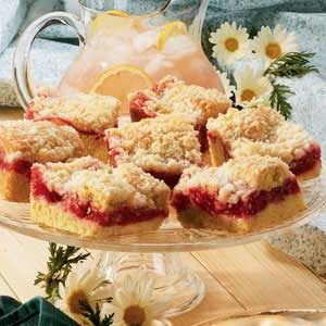 Cherry Rhubarb Coffee Cake