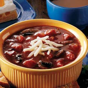 Pepperoni and Sausage Pizza Soup