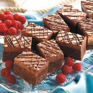 Raspberry Truffle Brownies