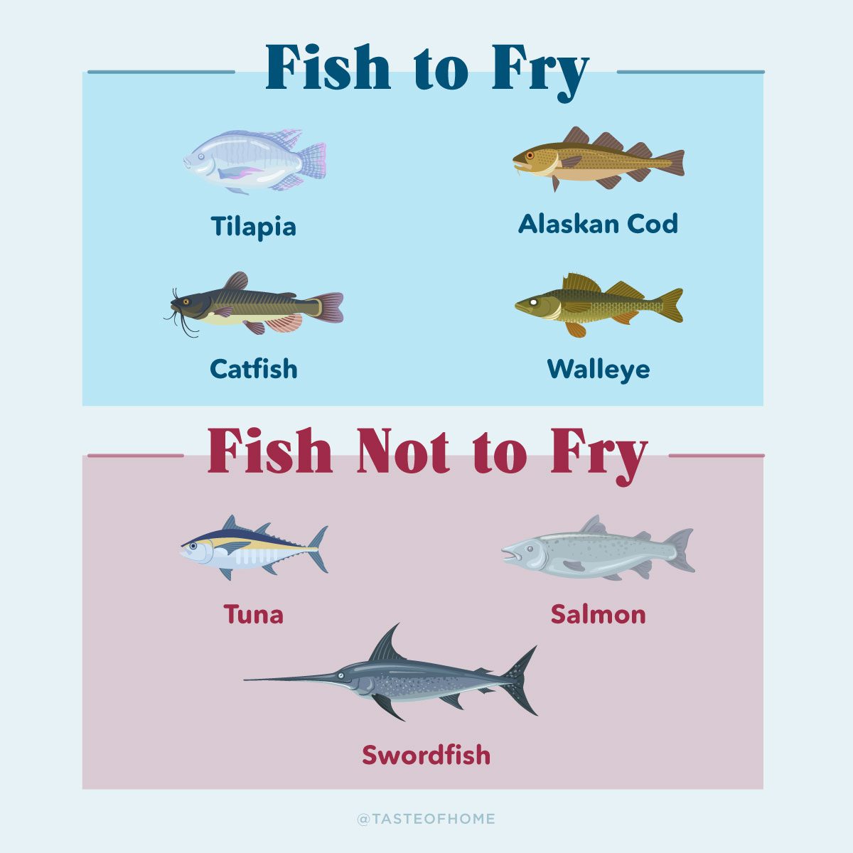 Fish To Fry Vs Fish Not To Fry Graphic