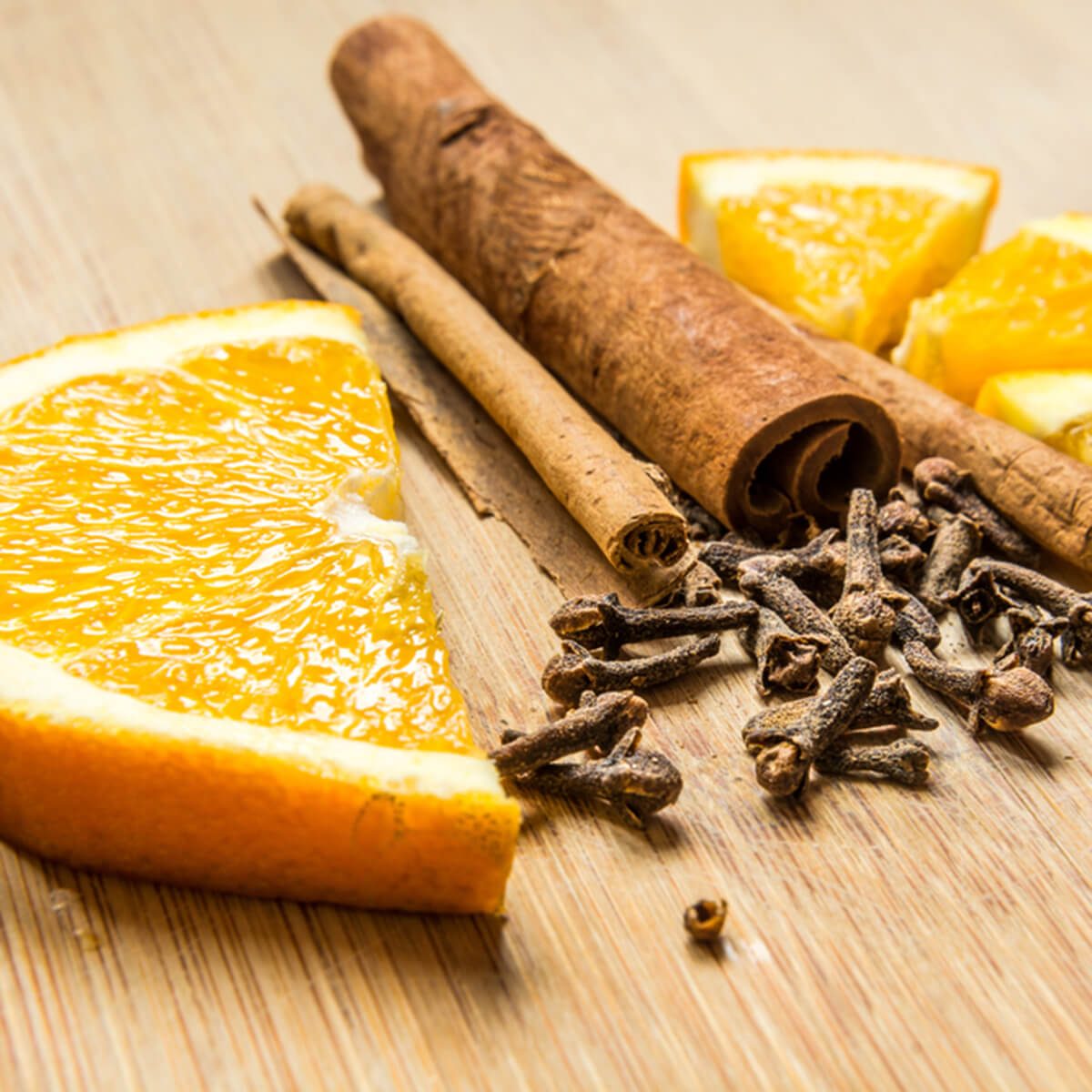 Orange slices and spices