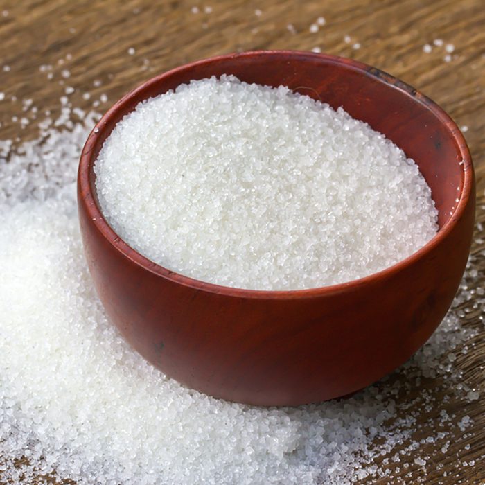 White sugar in wood bowl; Shutterstock ID 160507631; Job (TFH, TOH, RD, BNB, CWM, CM): TOH