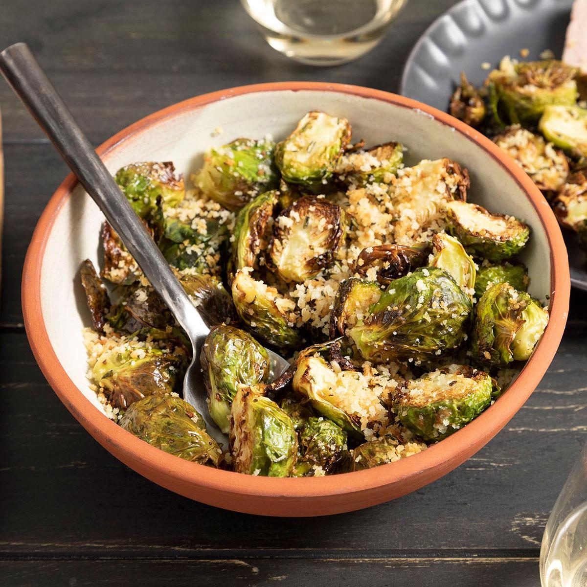 Air Fryer Garlic Rosemary Brussels Sprouts