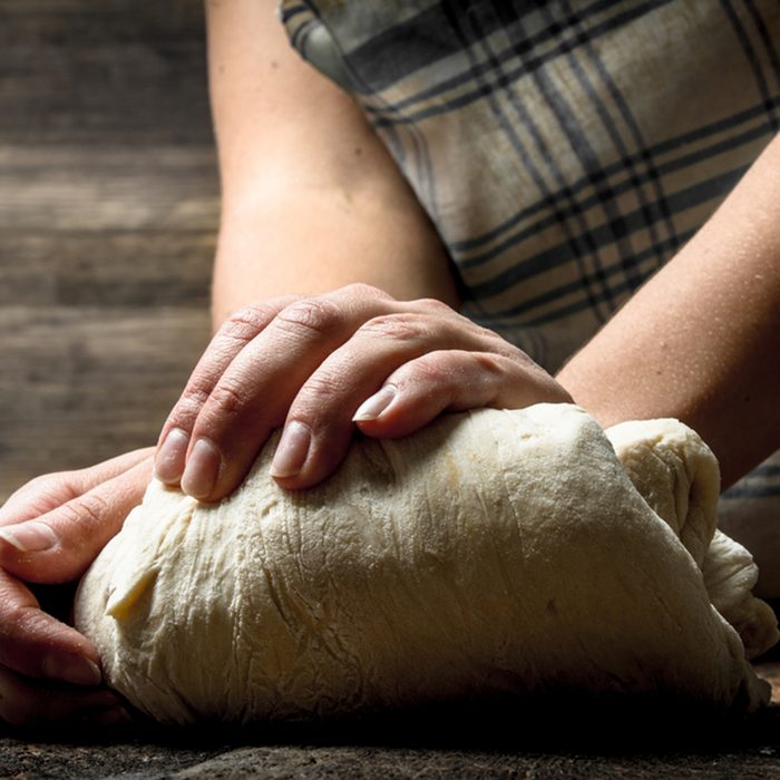Preparation of fresh dough.