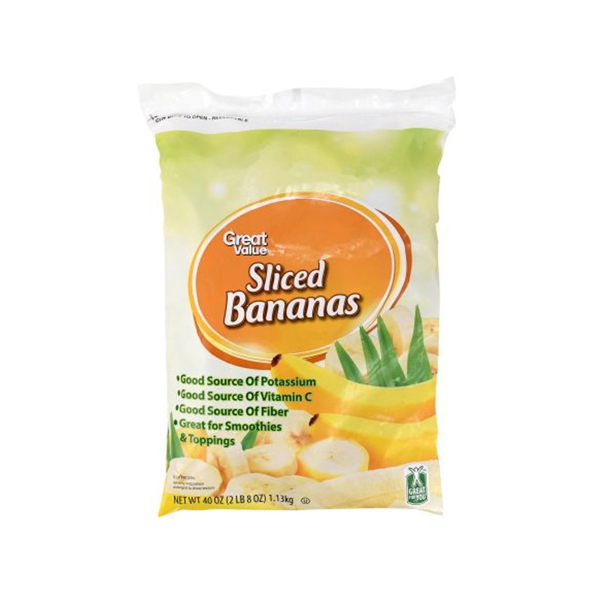 Great Value, walmart, banana, frozen, product