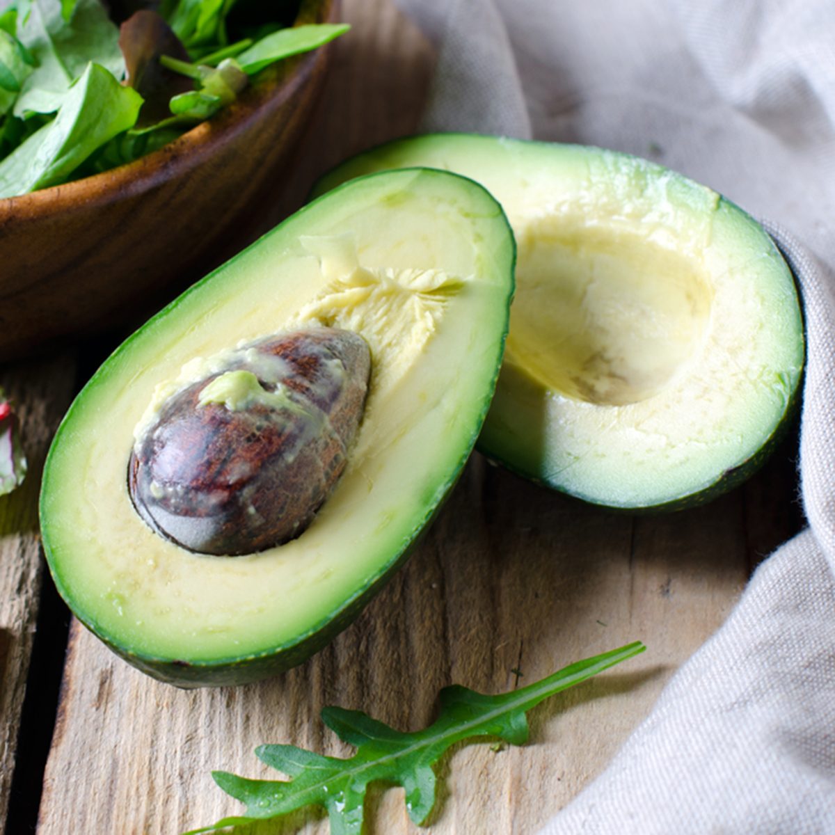 Avocado and salad mix