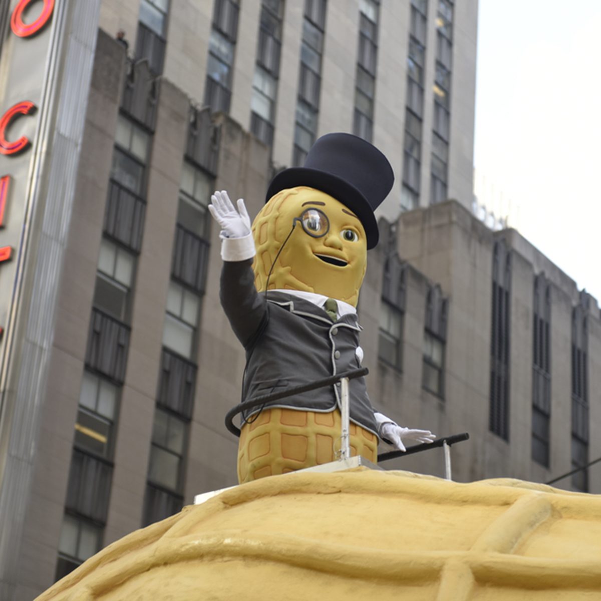 Mr. Peanut rides