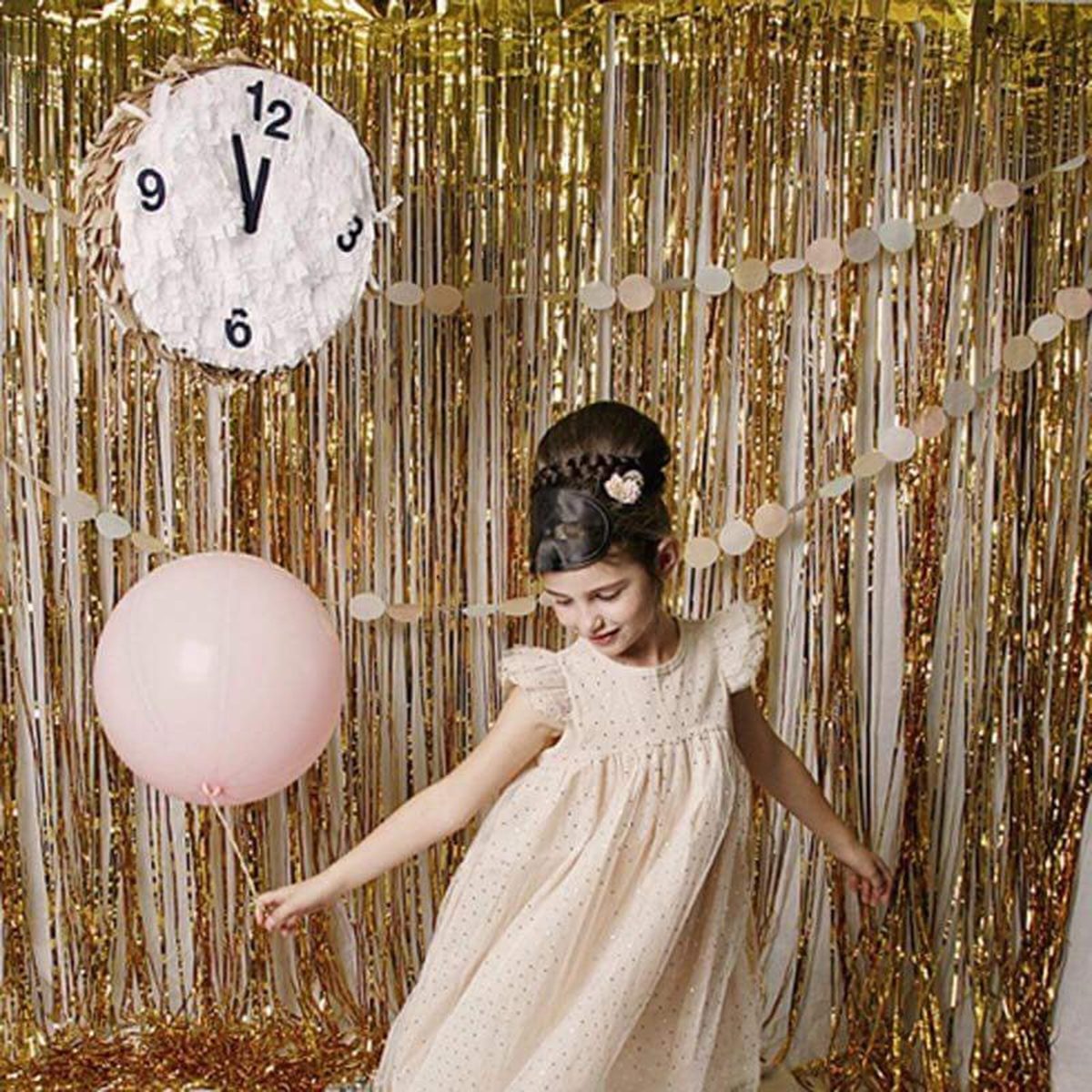 Rose Gold Foil Fringe curtain