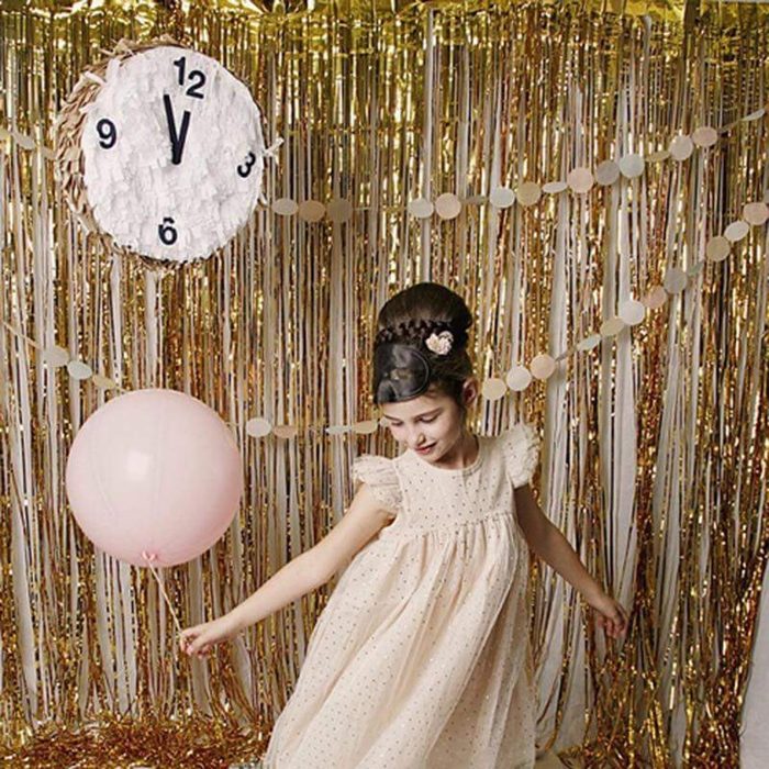 Rose Gold Foil Fringe curtain