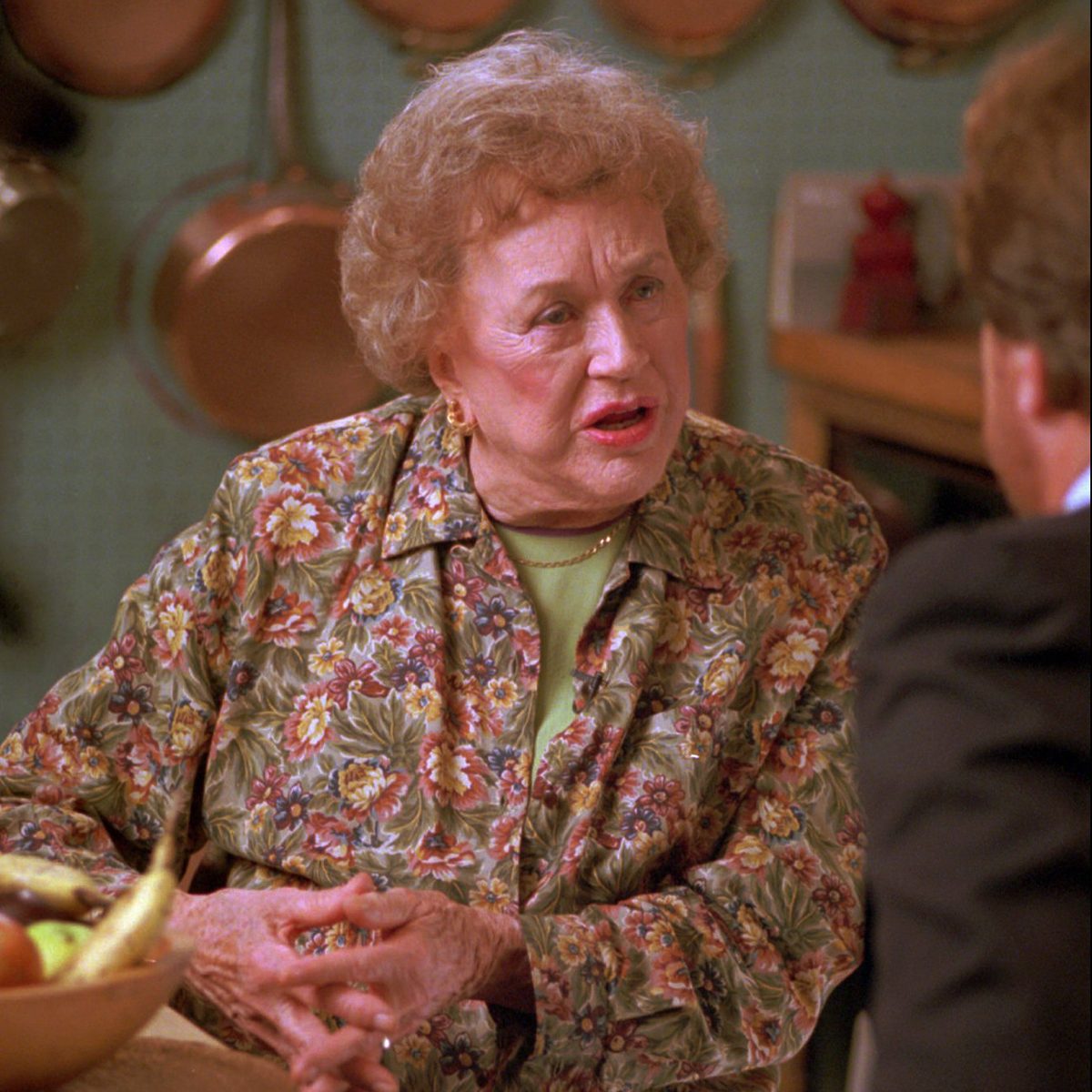 ulia Child speaks to Food Network interviewer David Rosengarten during an interview at her home