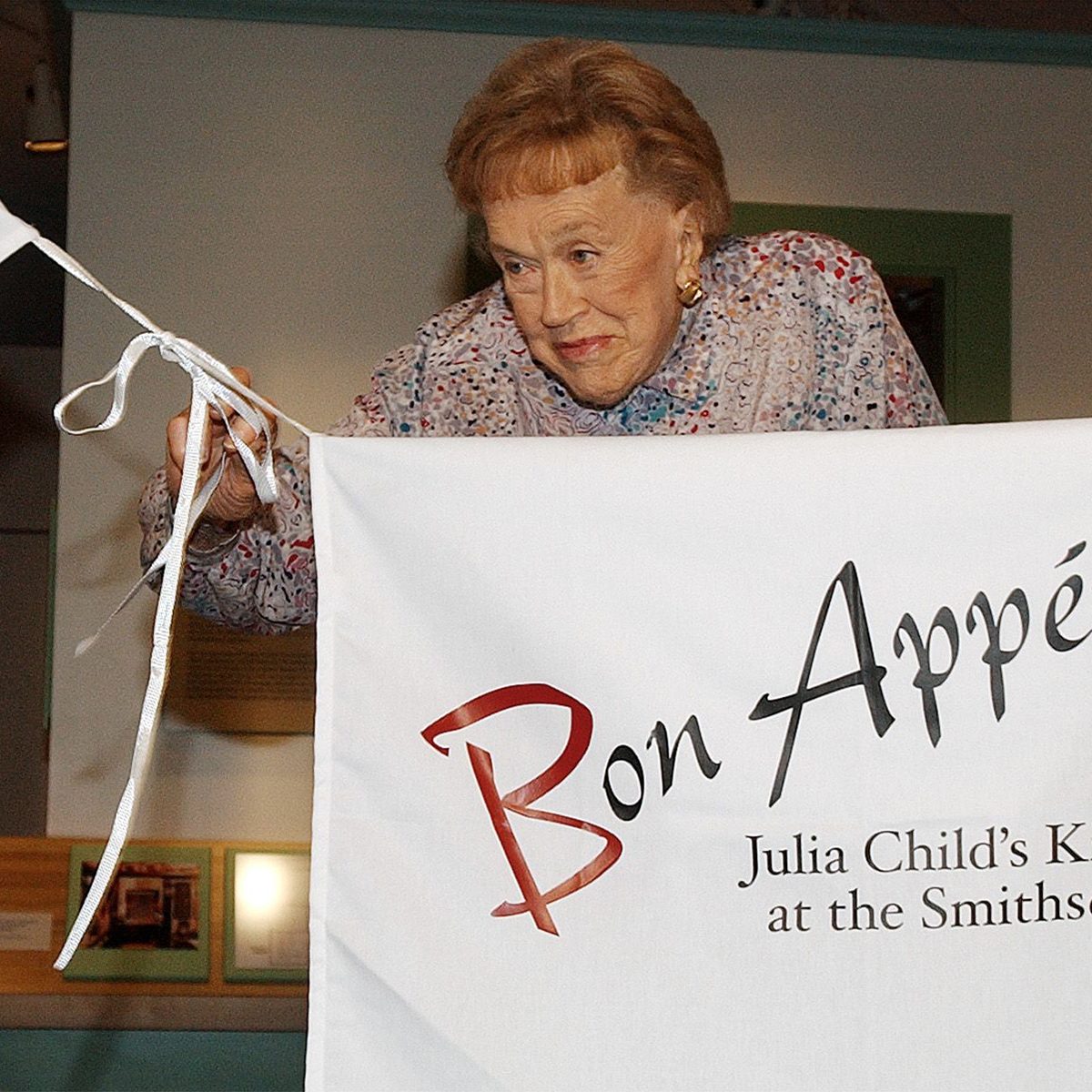Julia Child pulls on apron strings to open her kitchen exhibition at the Smithsonian