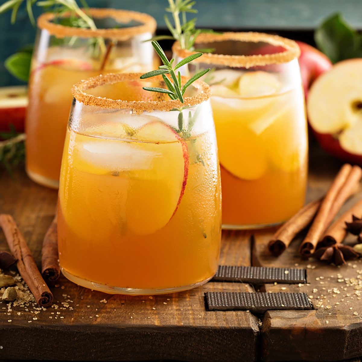 Hard apple cider cocktail with fall cinnamon, cardamom and star anise