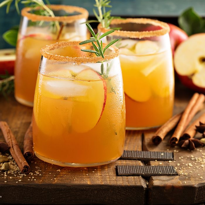 Hard apple cider cocktail with fall cinnamon, cardamom and star anise