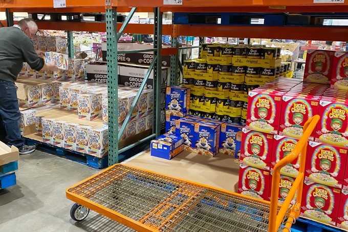 Costco cereal aisle