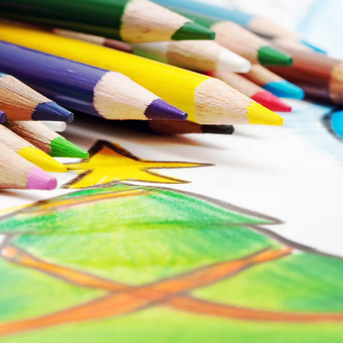 Drawing of a Christmas tree