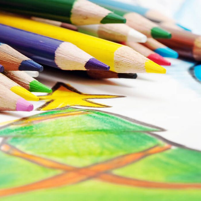 Drawing of a Christmas tree