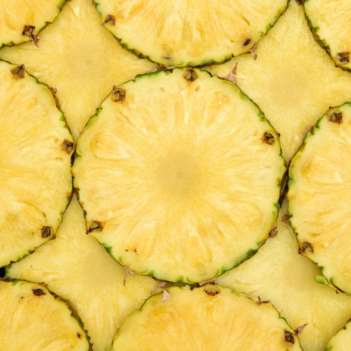Beautiful texture slices of pineapple
