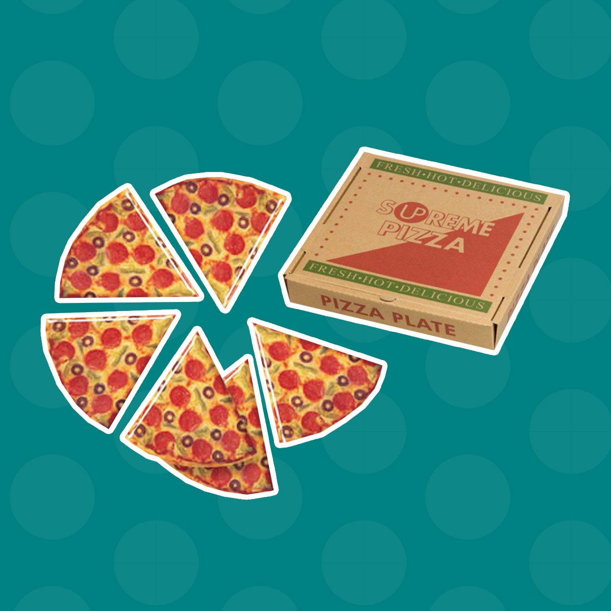 Pizza Slice Plates - Set of 6