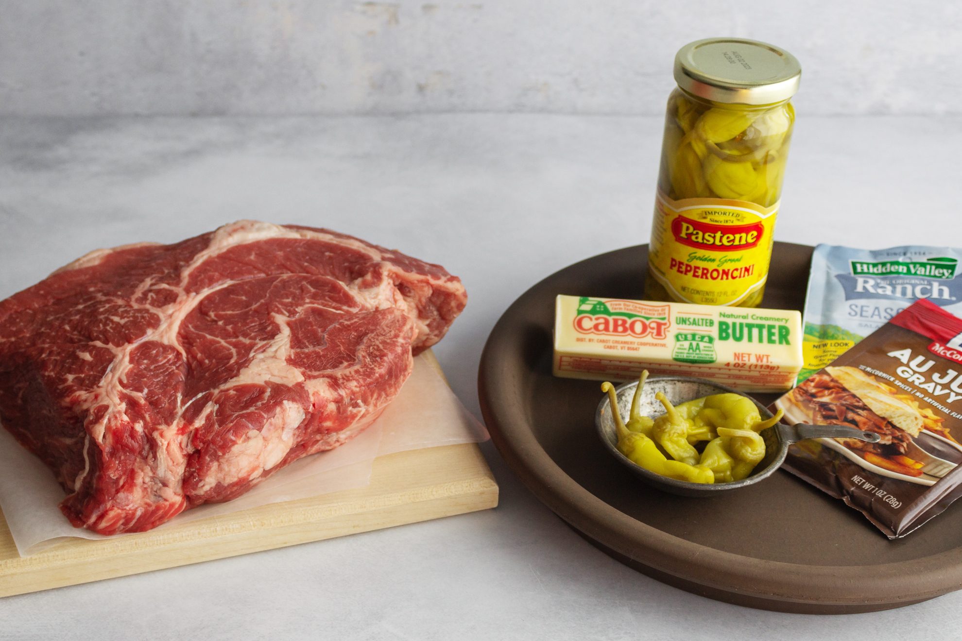 Mississippi Pot Roast ingredients